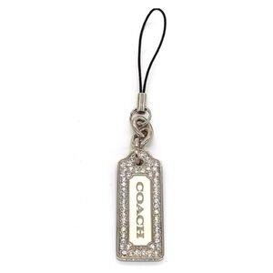Rare Coach Silver and White Phone Charm